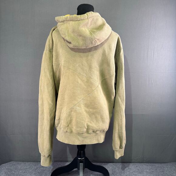 VTG 686 Hoodie Men’s L Y2K Logo Snowboard Ski Zip Pockets Gorpcore Olive Green - Picture 3 of 13